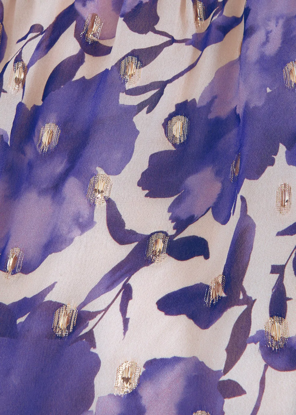 Elegant And Versatile Purple Printed V-Neck Dress