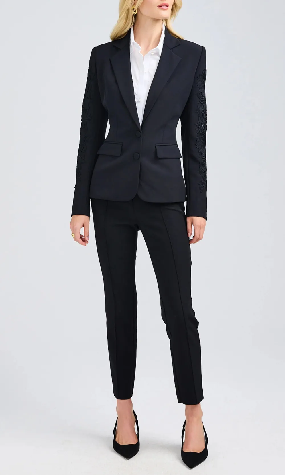 Black Lace Combo Blazer