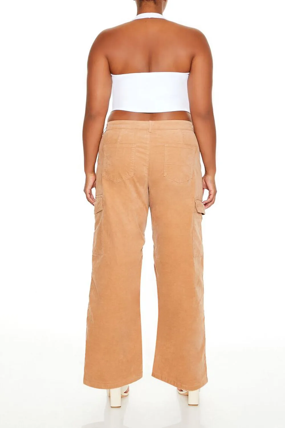 Plus Size Corduroy High-Rise Pants