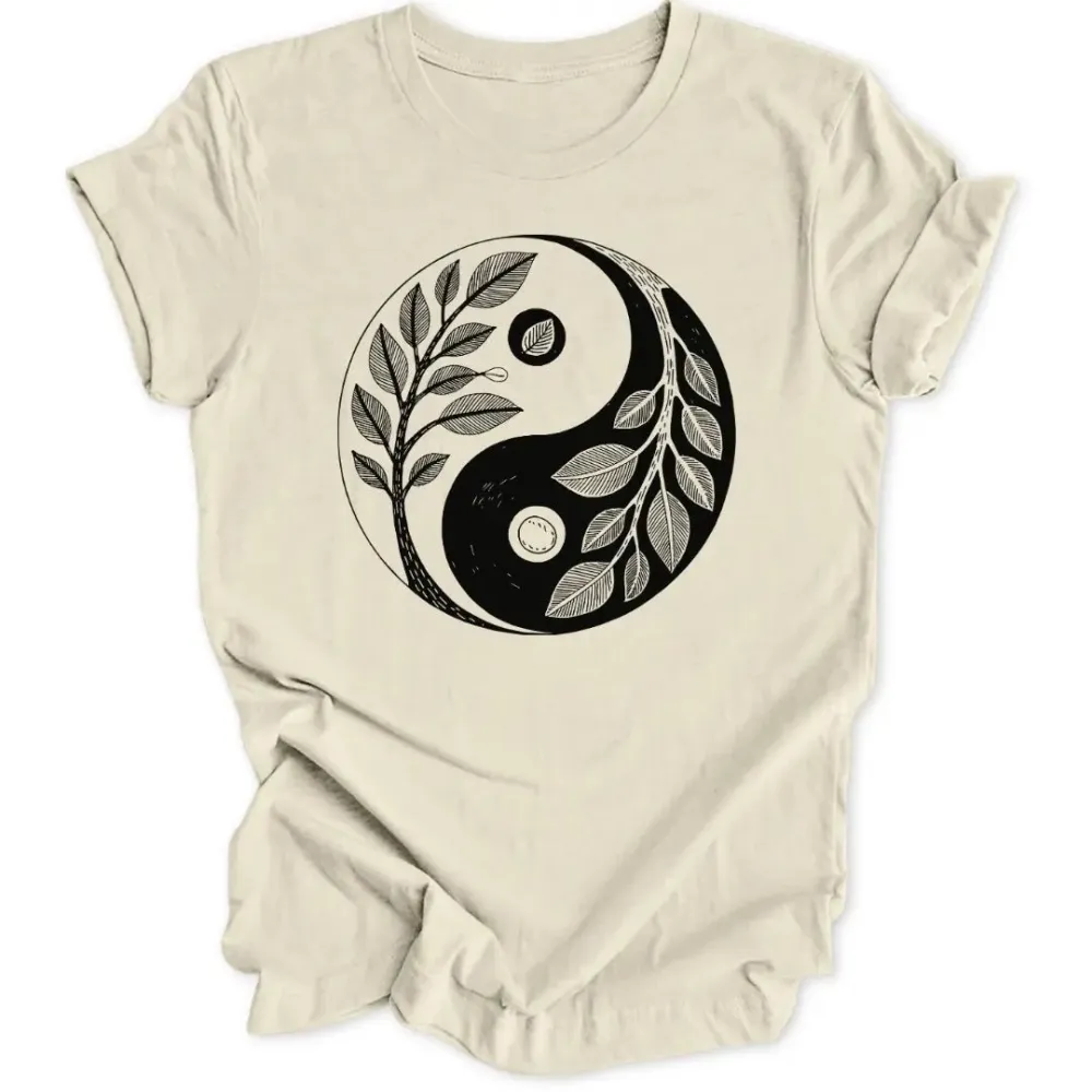 Ying Yang Leaves Unisex T-Shirt