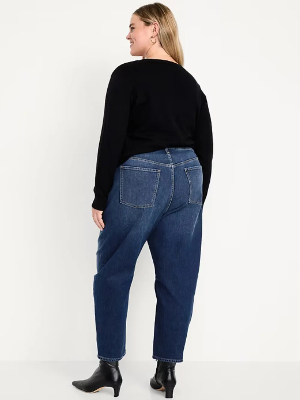 ⚡Last day Promotion🔥 Women's High-Waisted Barrel Ankle Jeans
