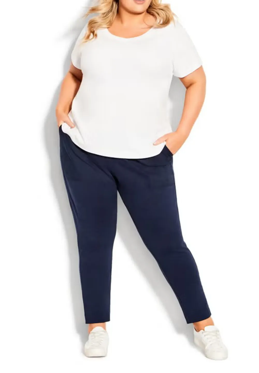Solid-Color Women'S Knitted Skinny Pants
