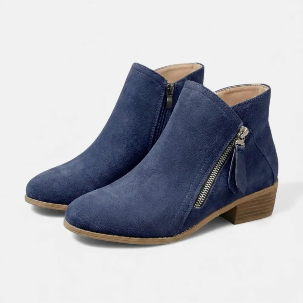 Stacked Heel Ankle Boots