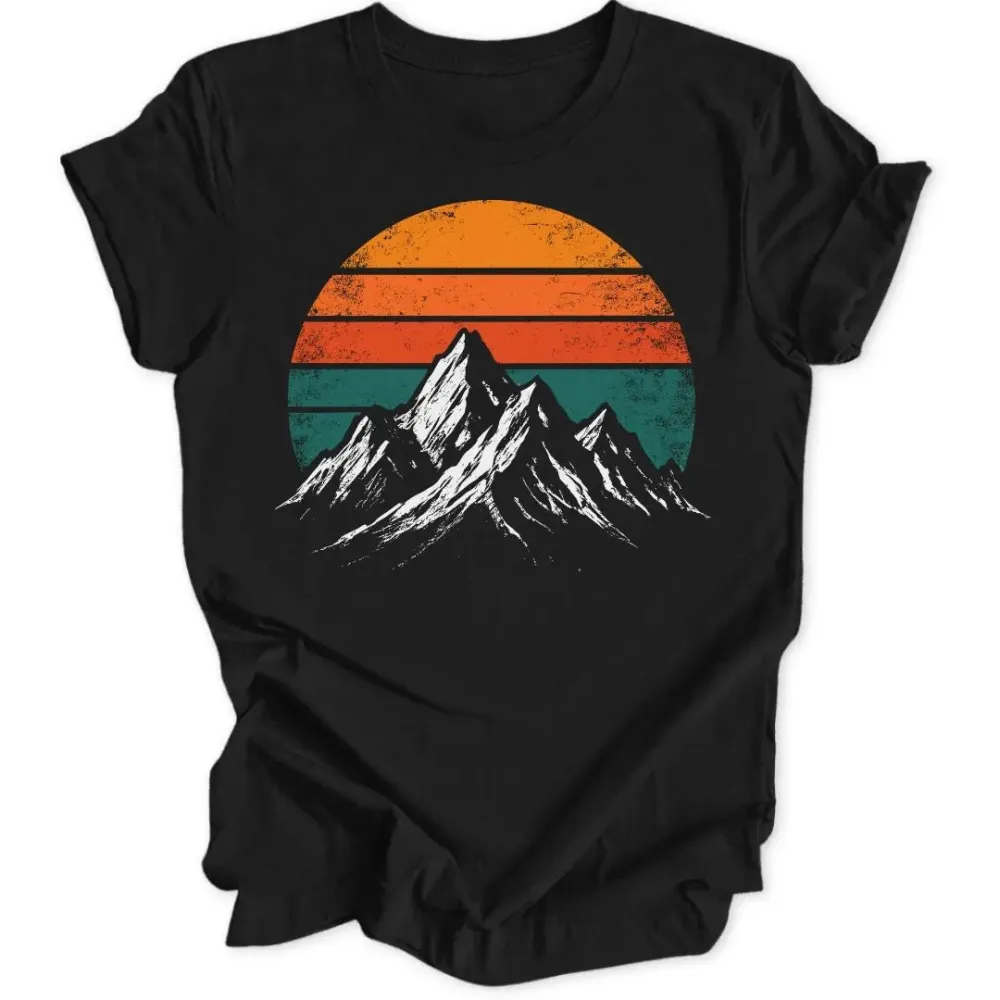 Retro Mountain Sunset Unisex T-Shirt