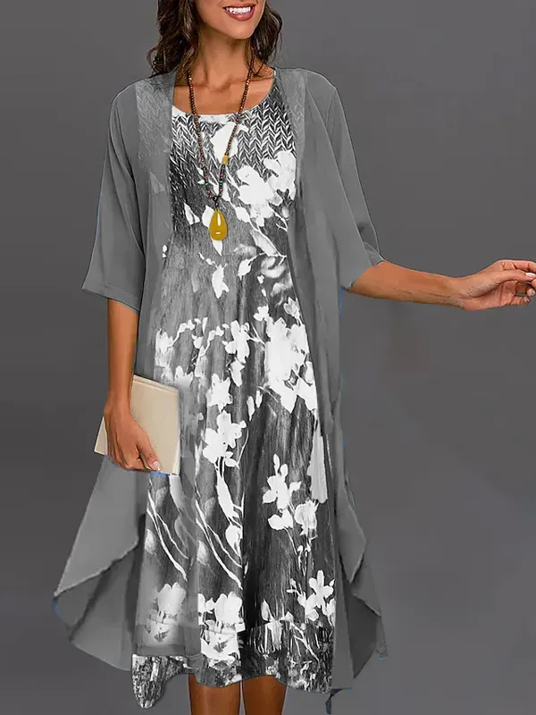 Two Piece Chiffon Dress