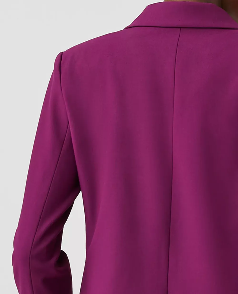 The Shorter One Button Peak Lapel Blazer In Bi-Stretch