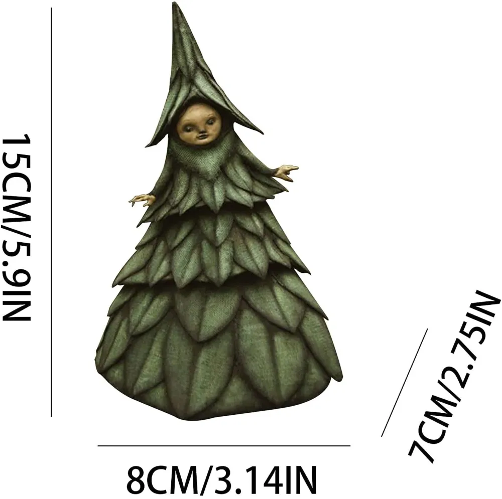 Halloween Witch Figurine Statue Resin Creepy Witch Sculptures Garden Decoration for Home Patio Yard Lawn Porch Garden Decoration