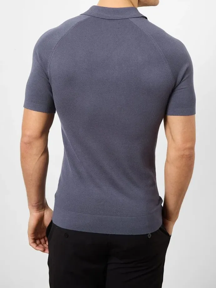 Graphite Soft Simple Stone Polo Shirt