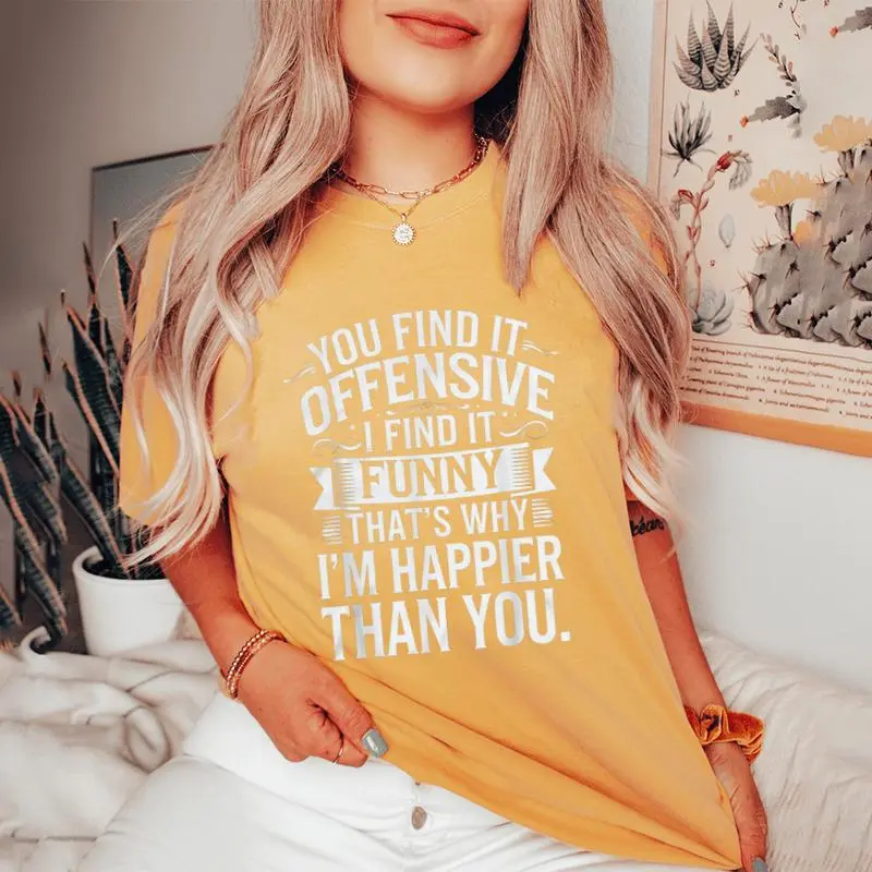 You Find It Offensive I Find It Sarcastic Women Women's Oversized Comfort T-Shirt