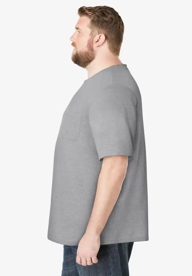 Shrink-Less Lightweight Pocket Crewneck T-Shirt