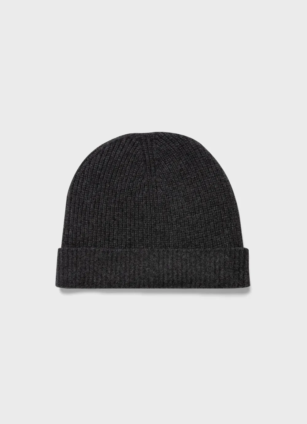 Dark Gray Textured Beanie With Classic Design For Daily Style