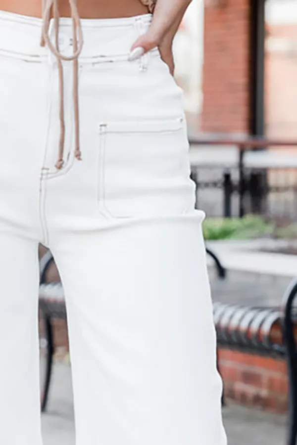 White Wide Leg Jeans