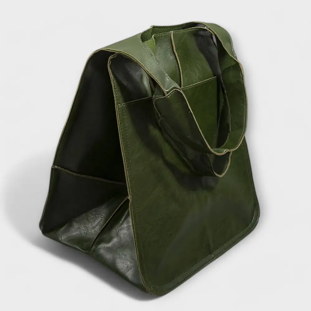 Latch Front Faux Leather Shoulder Bag