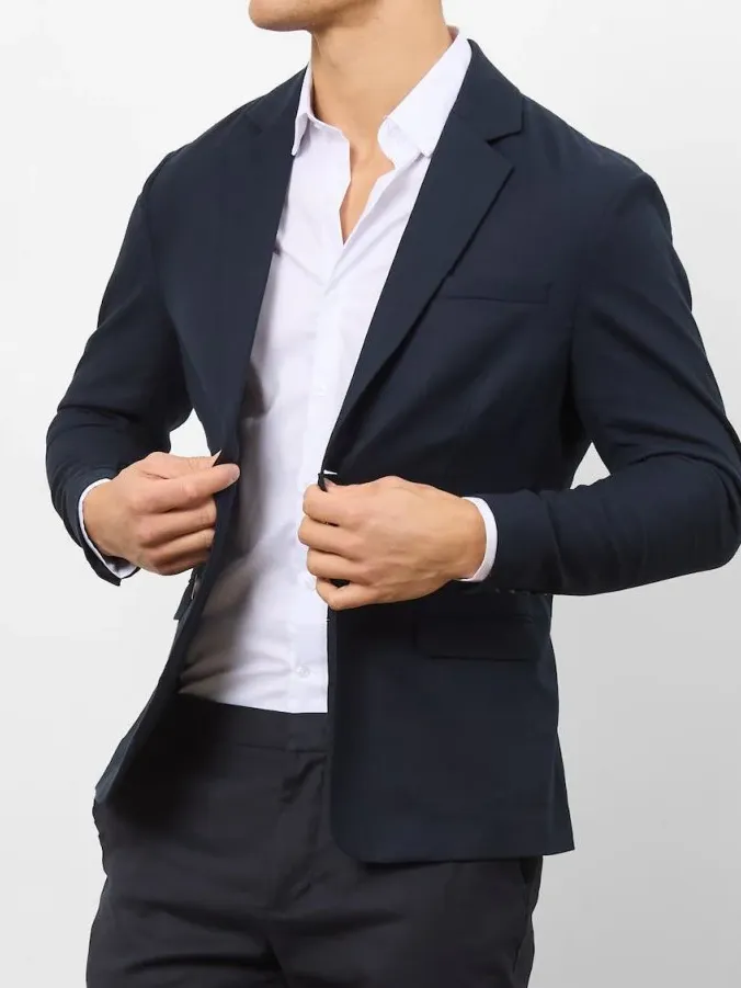 Navy Hight-End Comfortable Suit Jacket