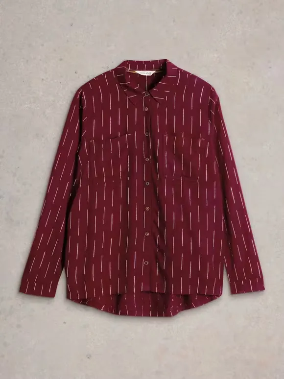 Long Sleeve Metallic Shirt