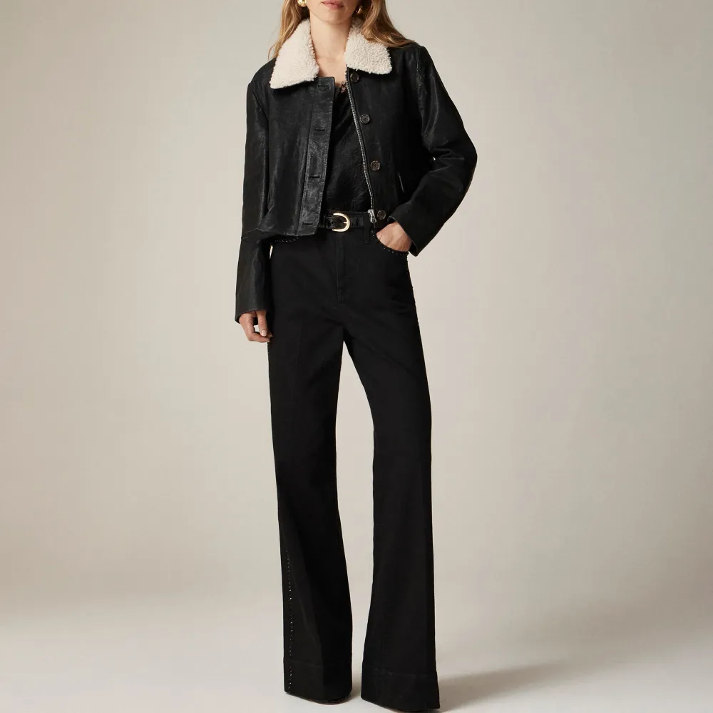 Embellished Wide-Leg Jeans