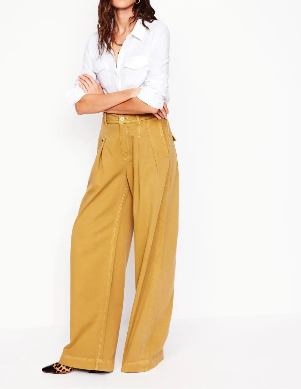 White Cotton Utility - Style Shirt