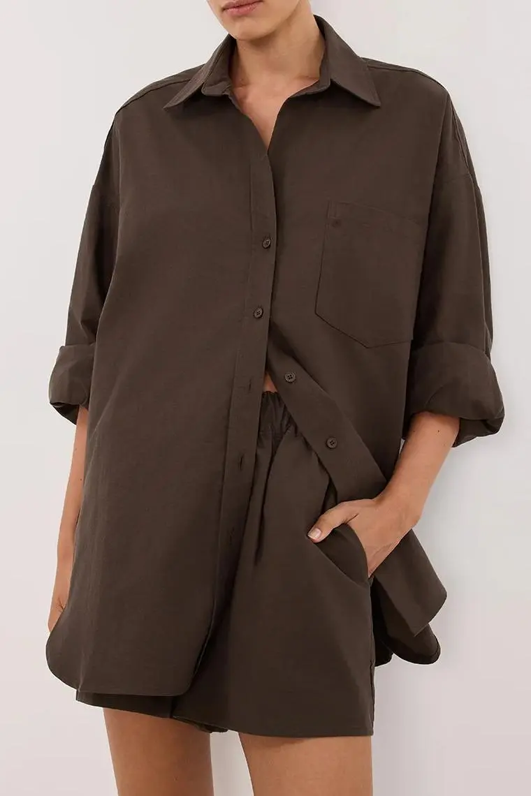 SOLID COTTON SHIRT
