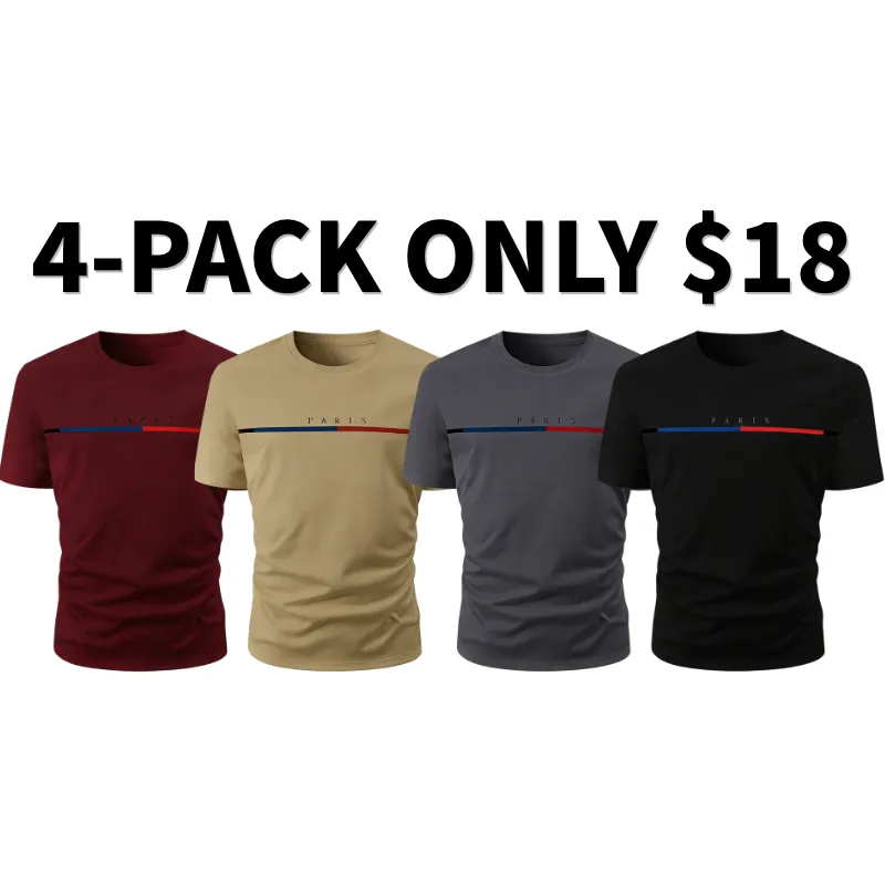 Men's Letter Graphic Tee Tops