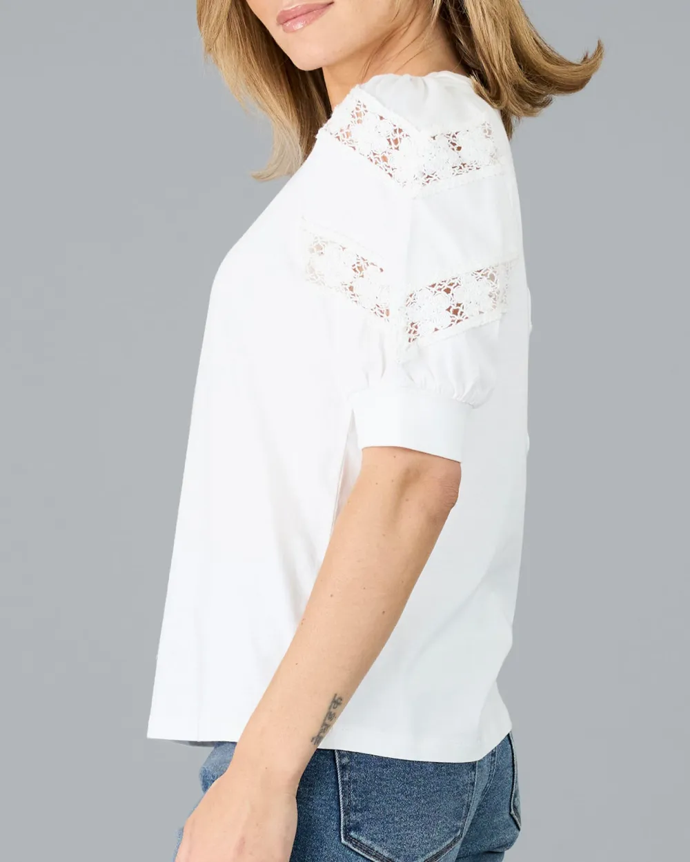 Charming White Pleaser Crochet Top