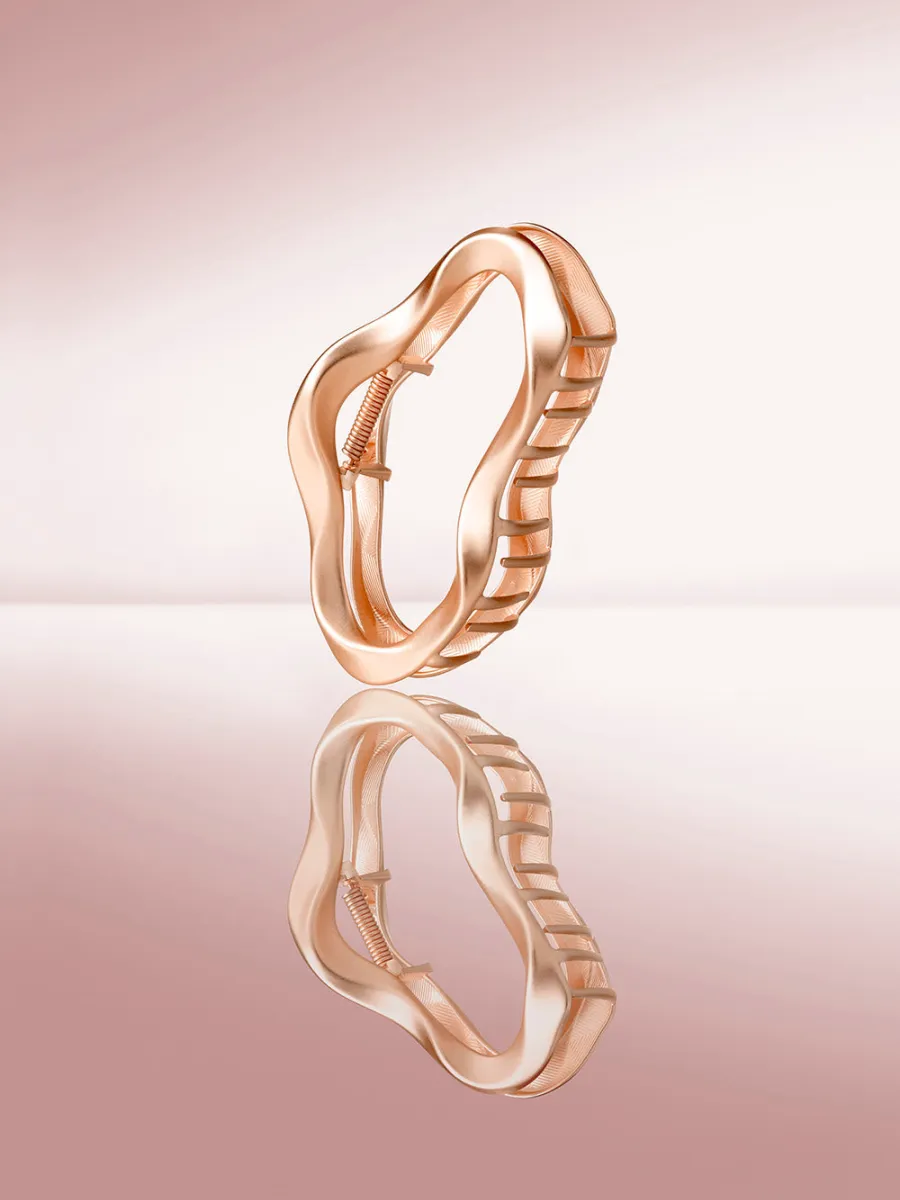 Rose Gold Wave Hair Claw
