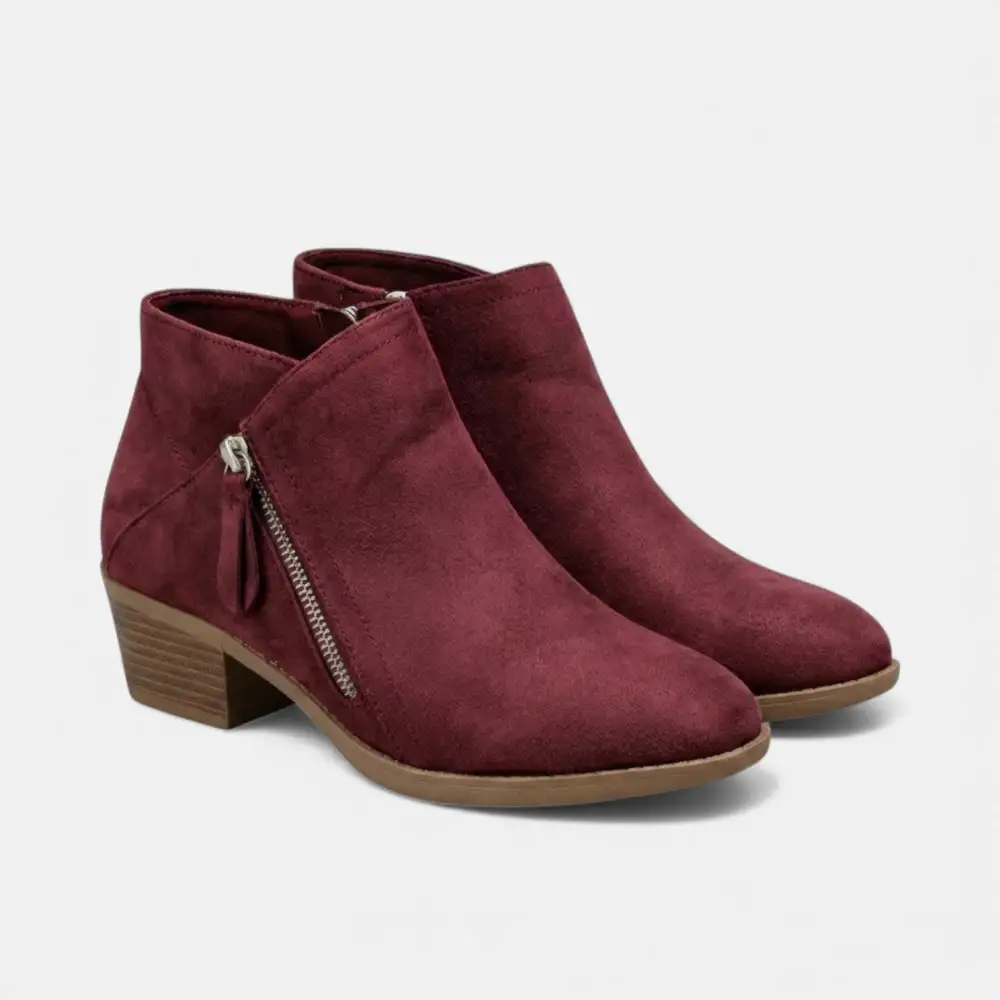 Stacked Heel Ankle Boots