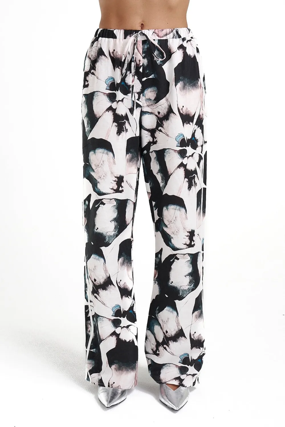 Black And White Personality Minimalist Straight  Pants