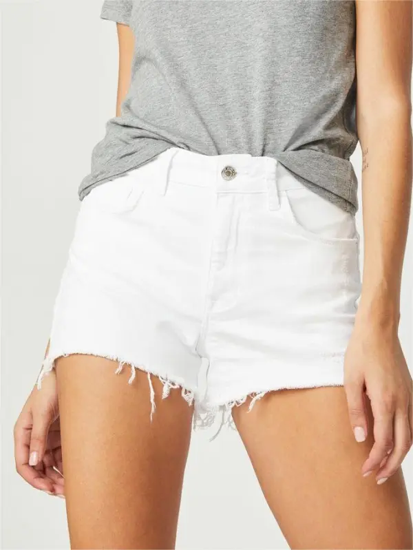 High Waist Boyfriend Cotton Shorts