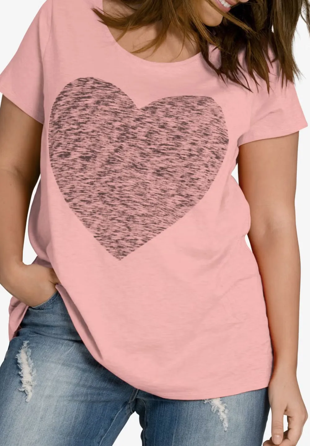 Loose T-Shirt With Printed Pattern
