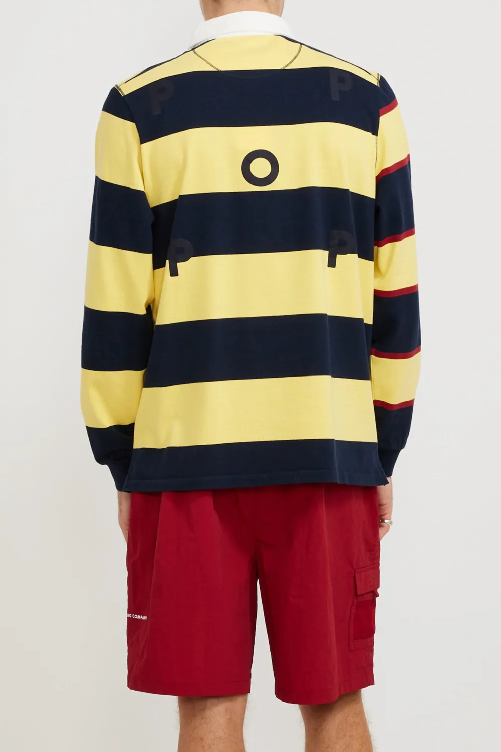 Striped Logo Rugby Polo Sweat
