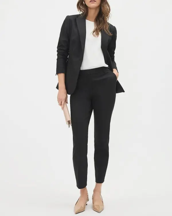 Classic Black Single Breasted Suit Jacket