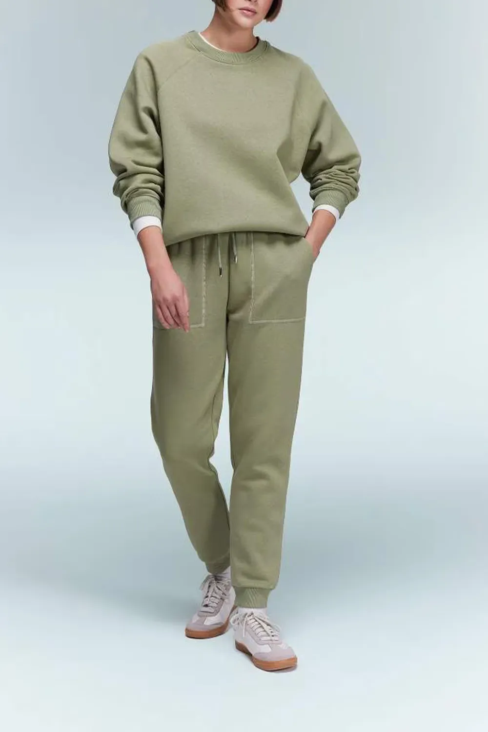 Thick Sweatshirt Fabric Trousers