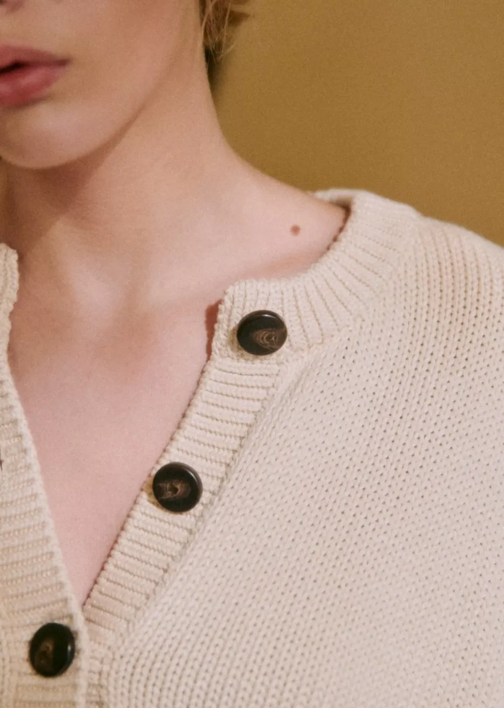 Patch Pockets On Front Cardigan Knitwear