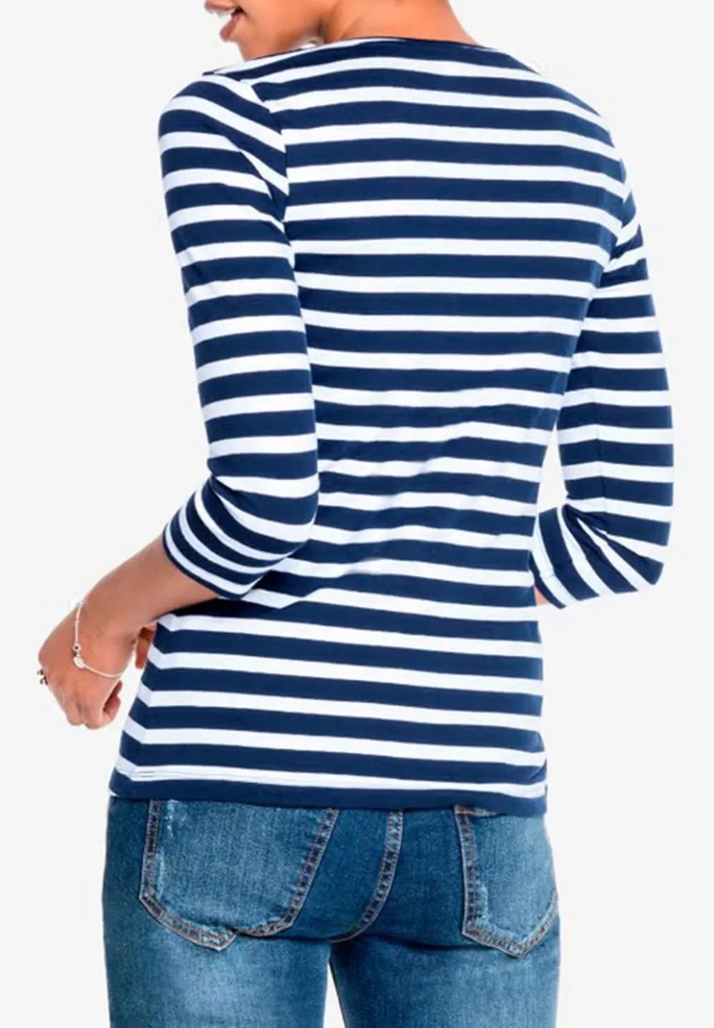 Big Round Neck Long Sleeved T-Shirt