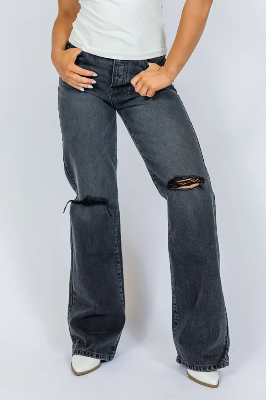 Black Regular Denim Jeans