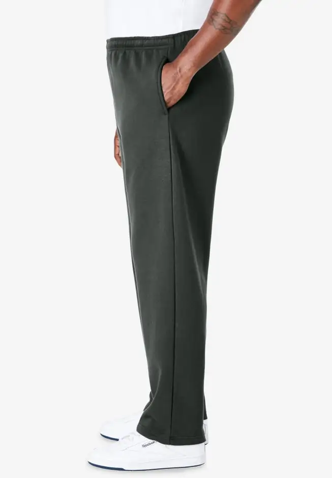 Fleece Open-Bottom Sweatpants