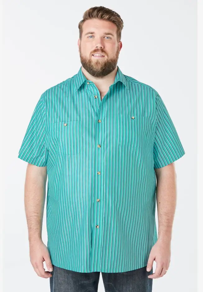 Striped Short-Sleeve Sport Shirt