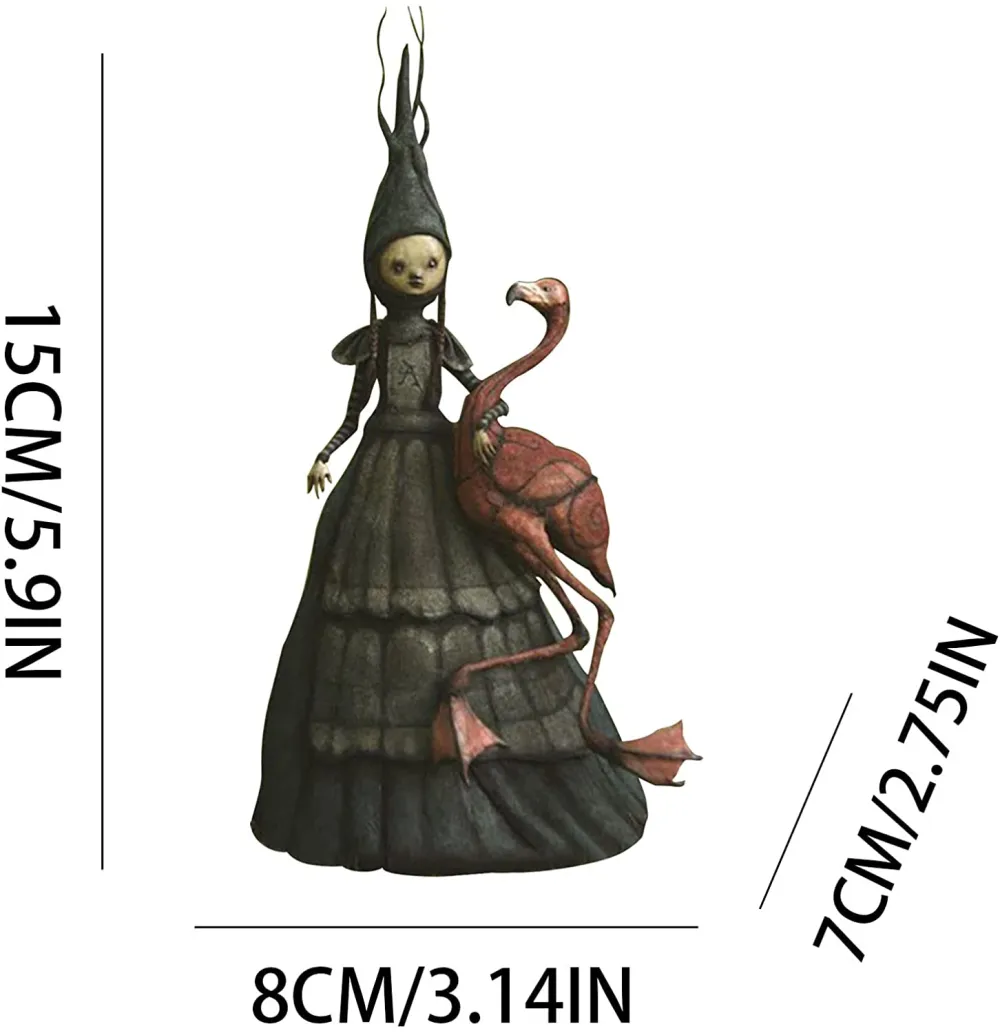 Halloween Witch Figurine Statue Resin Creepy Witch Sculptures Garden Decoration for Home Patio Yard Lawn Porch Garden Decoration