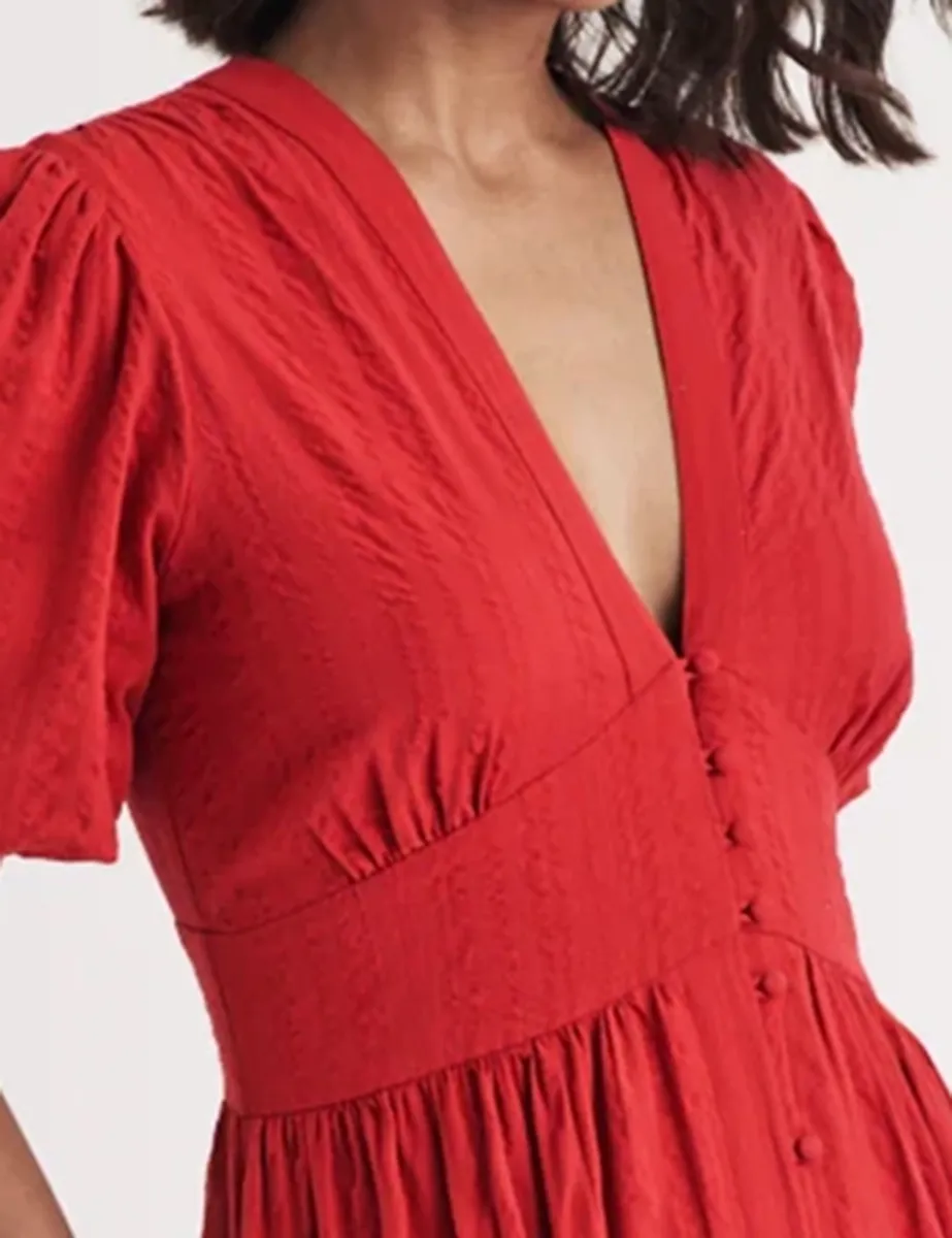 Red Starlight Midi Dress