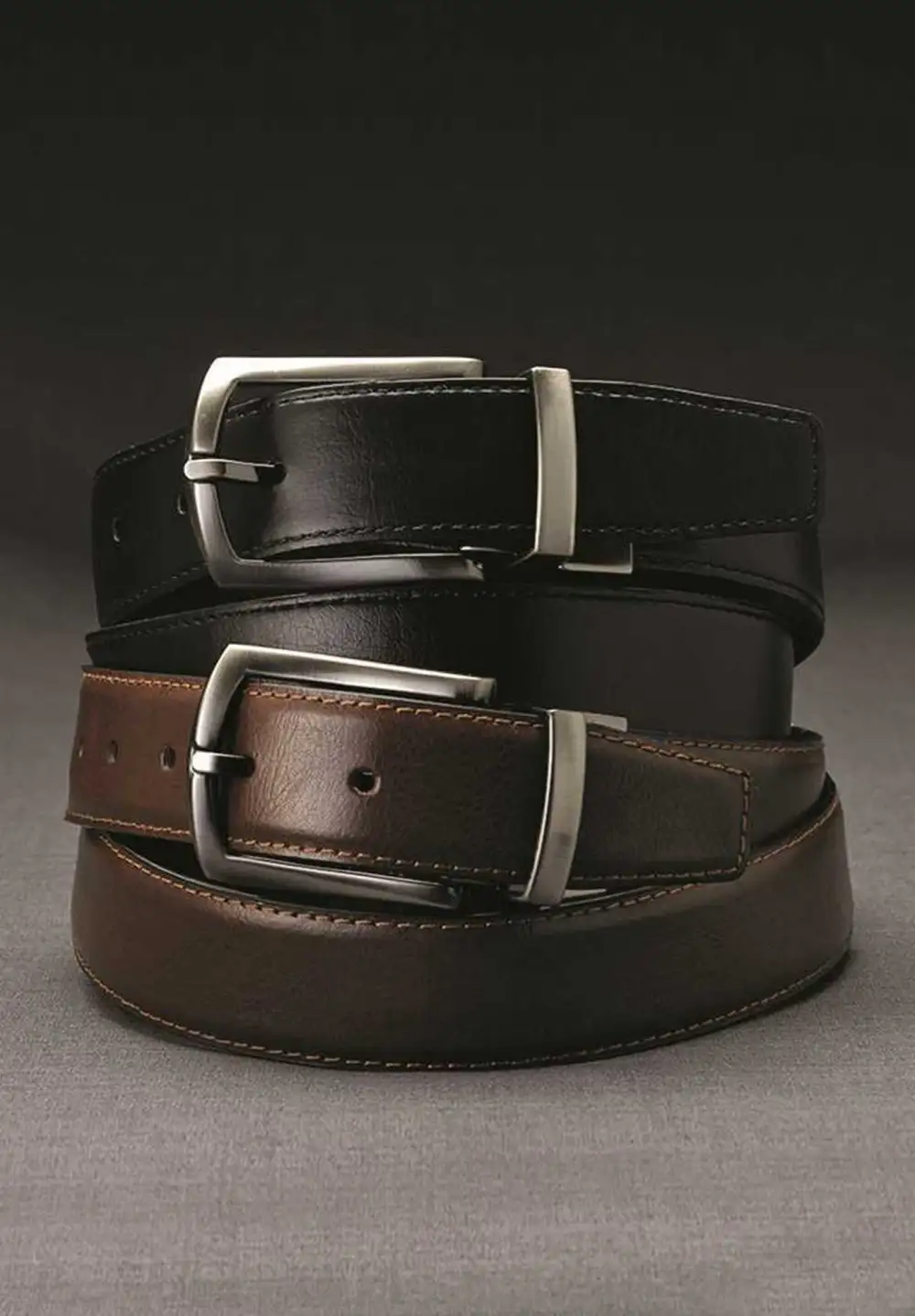 Reversible Leather Dress Belt