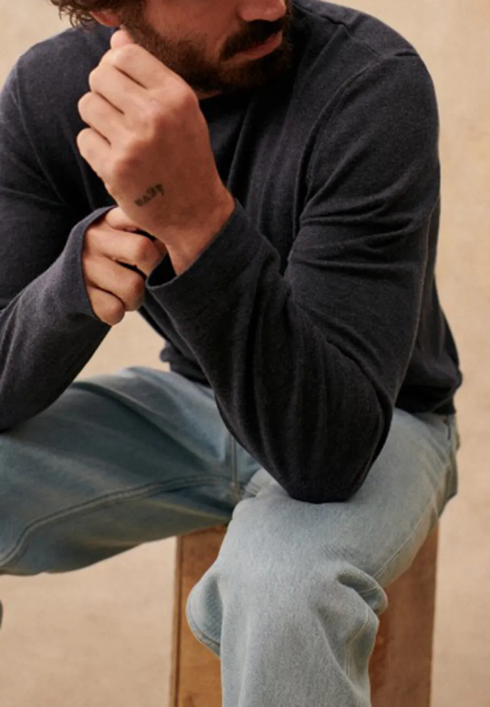 Sweater-Mottled Blue