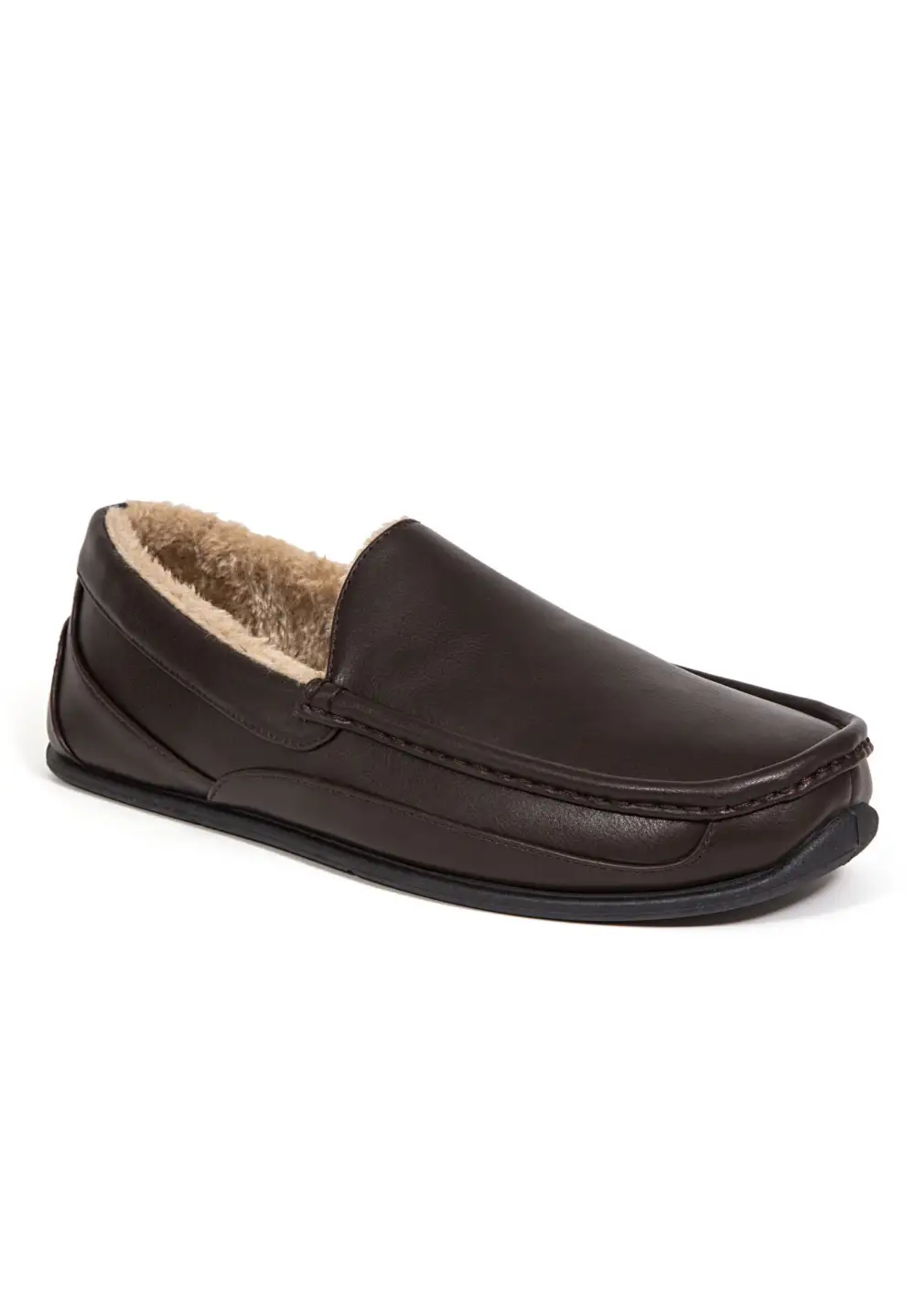 Spun Faux Leather Slippers