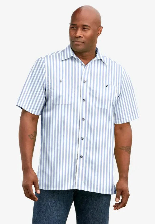 Striped Short-Sleeve Sport Shirt