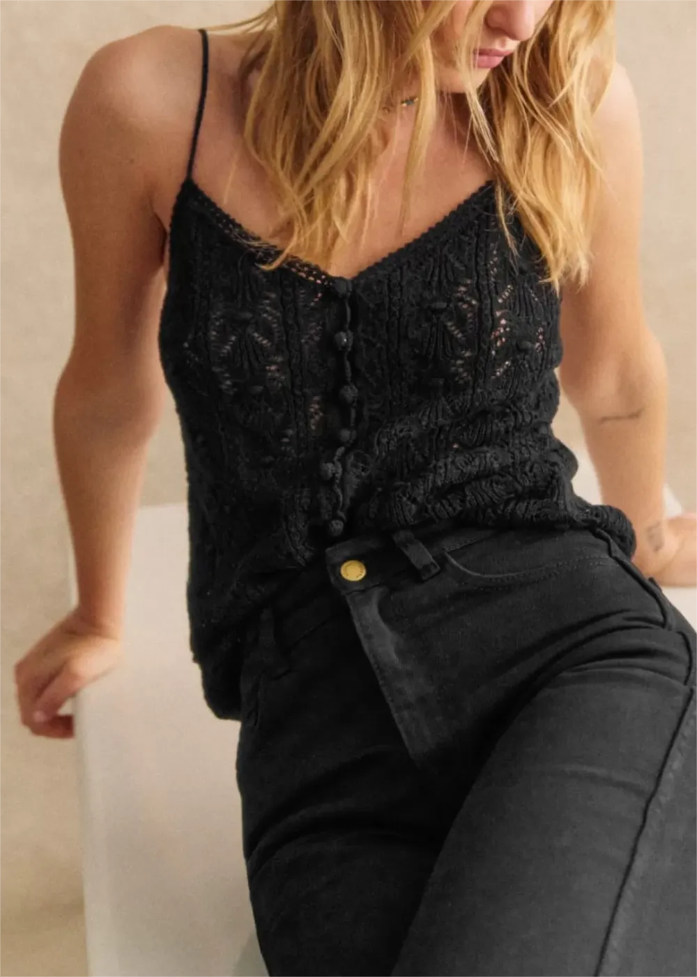 Crochet Finish On Neckline Top