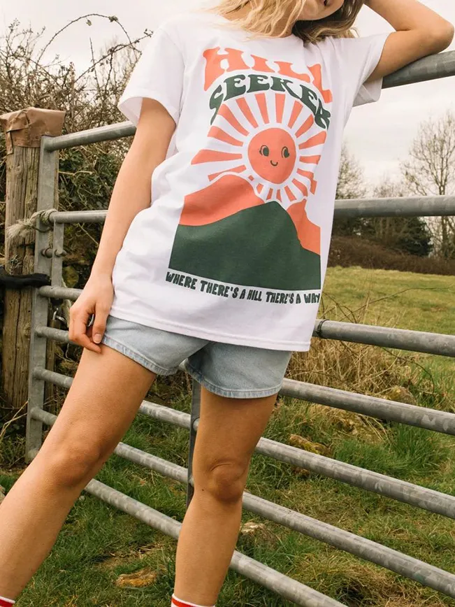 Sun And Adventure Motif Short - Sleeve Shirt