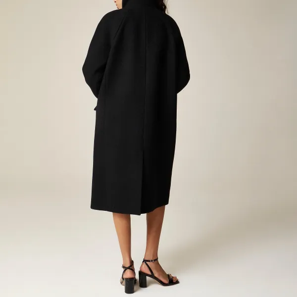 Stadium-Cloth Wool Blend Long Coats