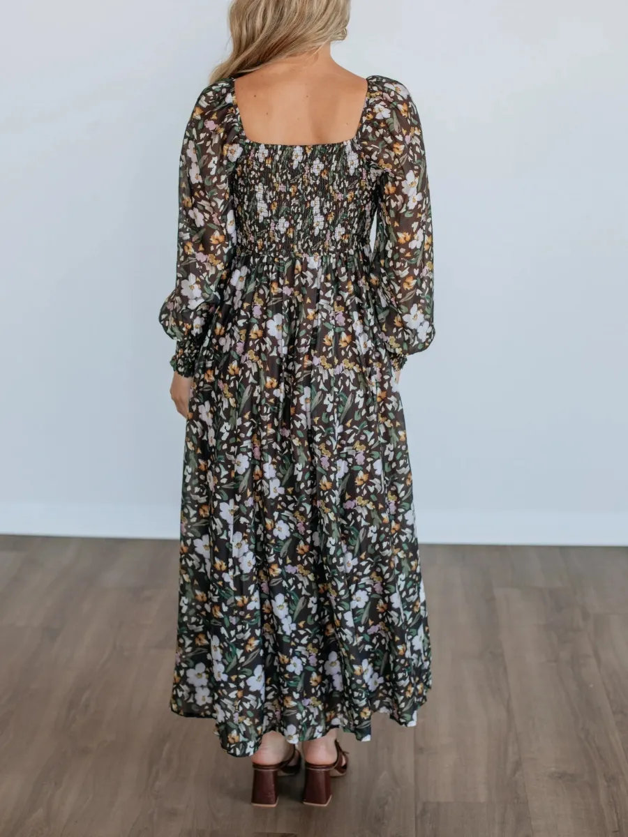 Bohemian Floral Midi Dress