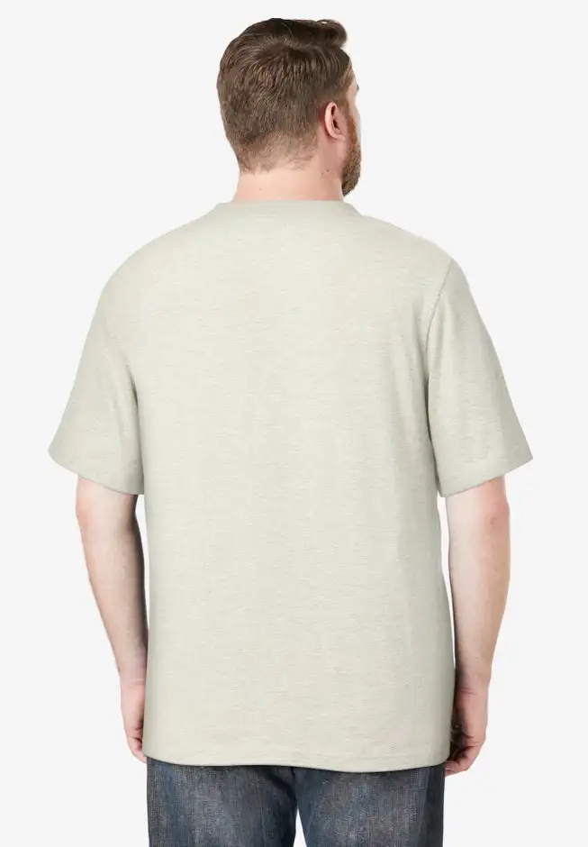 Shrink-Less Lightweight Pocket Crewneck T-Shirt