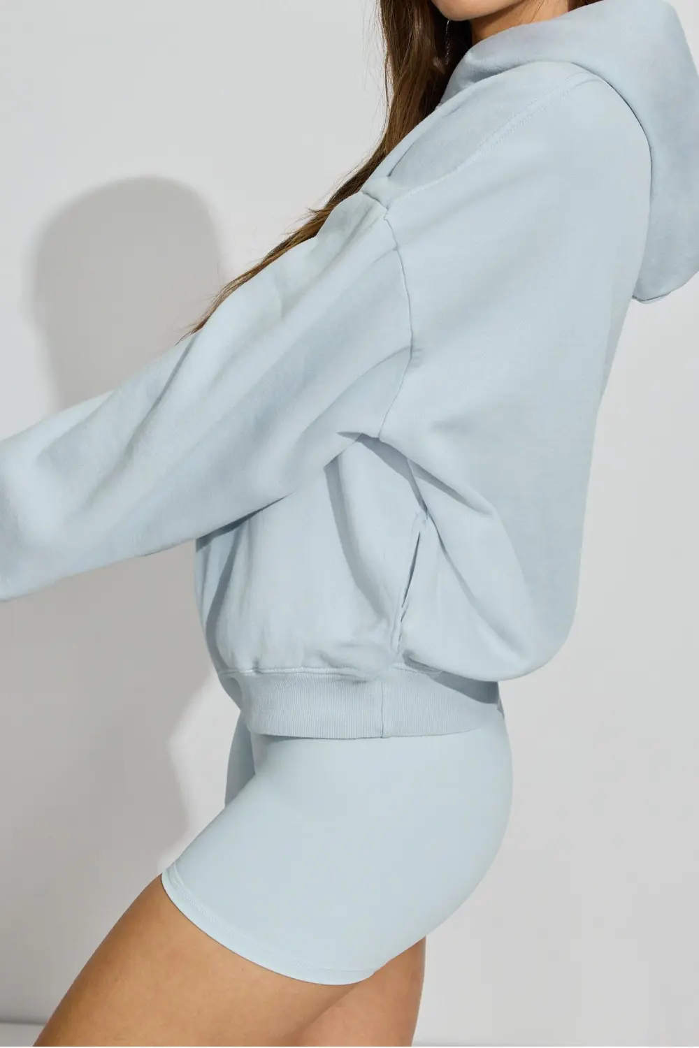 Light Blue Oversized Hooded Top