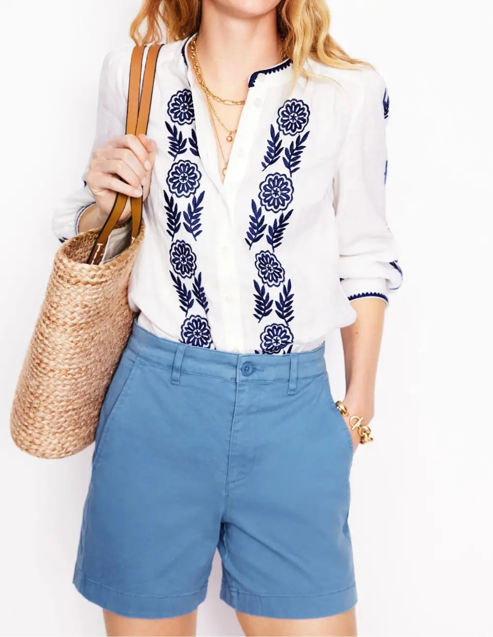 Light Blue Chino Shorts